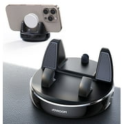 JOYROOM Car Phone Holder, Dashboard Phone Holder for Car Compatible with Popsocket and Thick Case, 360° Rotatable & Vertical 30° Adjustable Base Car Mount, Black