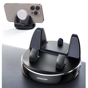 JOYROOM Car Phone Holder, Dashboard Phone Holder for Car Compatible with Popsocket and Thick Case, 360° Rotatable & Vertical 30° Adjustable Base Car Mount, Black