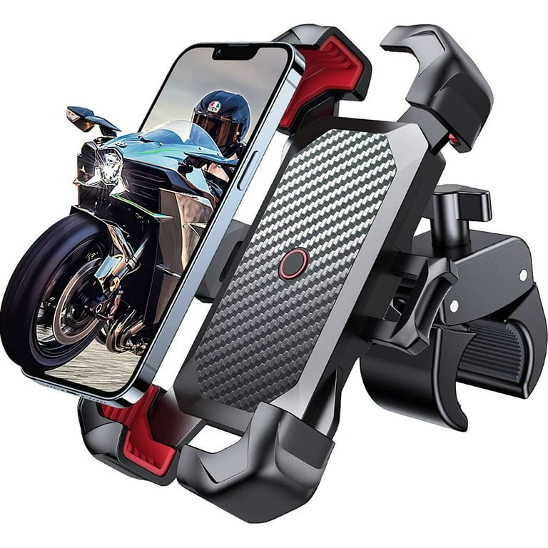 JOYROOM Motorcycle Phone Mount Bike Phone Holder, Auto Lock Adjustable Handlebar  Phone Holder Mount for 4.7-7 Cell Phones 