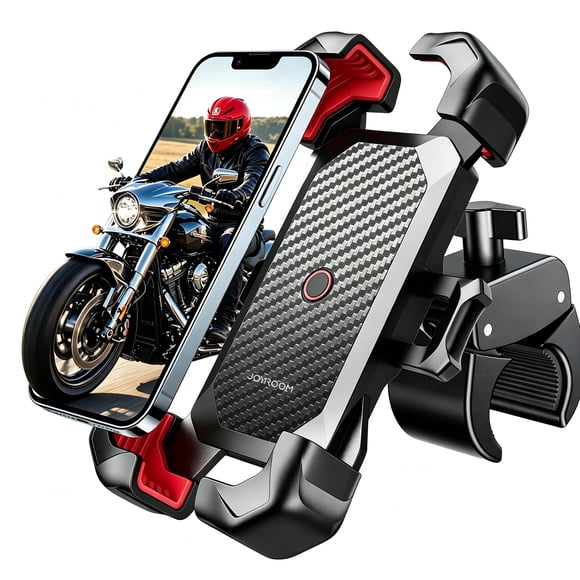JOYROOM Motorcycle Phone Mount Bike Phone Holder, Auto Lock Adjustable Handlebar Phone Holder Mount for 4.7"-7" Cell Phones