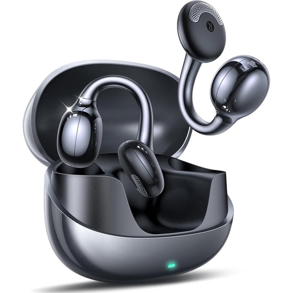 JOYROOM OE3 Open Ear Wireless Earbuds, Ultra-Lightweight Comfortable Clip-on Earbuds, Bluetooth 5.4 Headphones with Full Surface Touch Control, Bass Sound, IPX4 Waterproof Fit for Workout and Daily