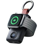 JOYROOM Portable Charger for Apple Watch, 2000mAh Magnetic Wireless Fast Charger Power Bank Keychain, Compatible for iWatch Series 11/10/9/8/7/6/5/SE/4/3/2/Ultra, Black