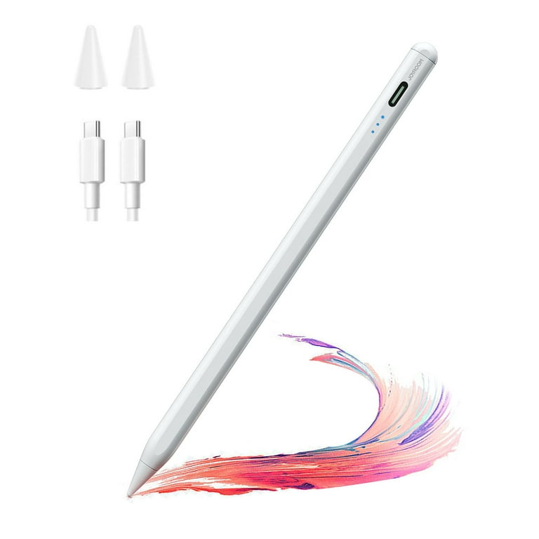 JOYROOM Stylus Pen for iPad Apple Pencil with Tilt & Pressure Sensitivity,  Palm Rejection, Magnetic Attachment, Compatible with Apple iPad 10/9/8/7/6,  iPad Pro, iPad Air, iPad Mini, White 