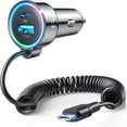 JOYROOM USB C Mobile Cell Car Charger, 60W Fast Charging Dual Port with
