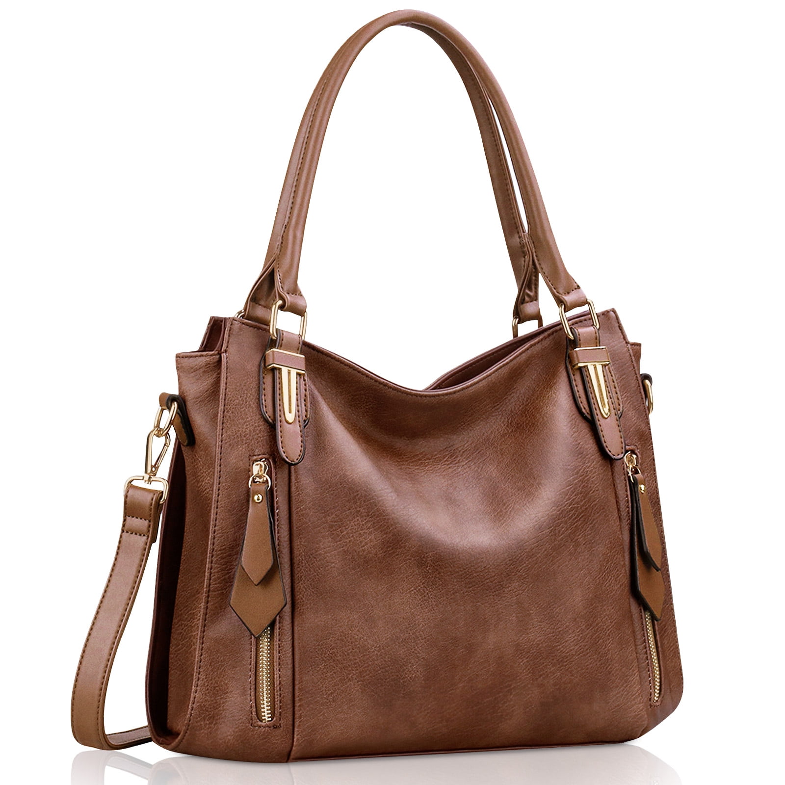 JOYSON Women s Shoulder Bag Crossbody Cross Work Exterior Pockets Vegan Leather Handbags Medium Camel Walmart