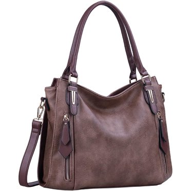 LUXUR Ladies Genuine Leather Top Handle Handbag Women Classic Satchel ...