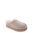 thumbnail image 1 of Joyspun Women's Ultra Short Faux Suede Platform Clog Slippers, 1 of 5