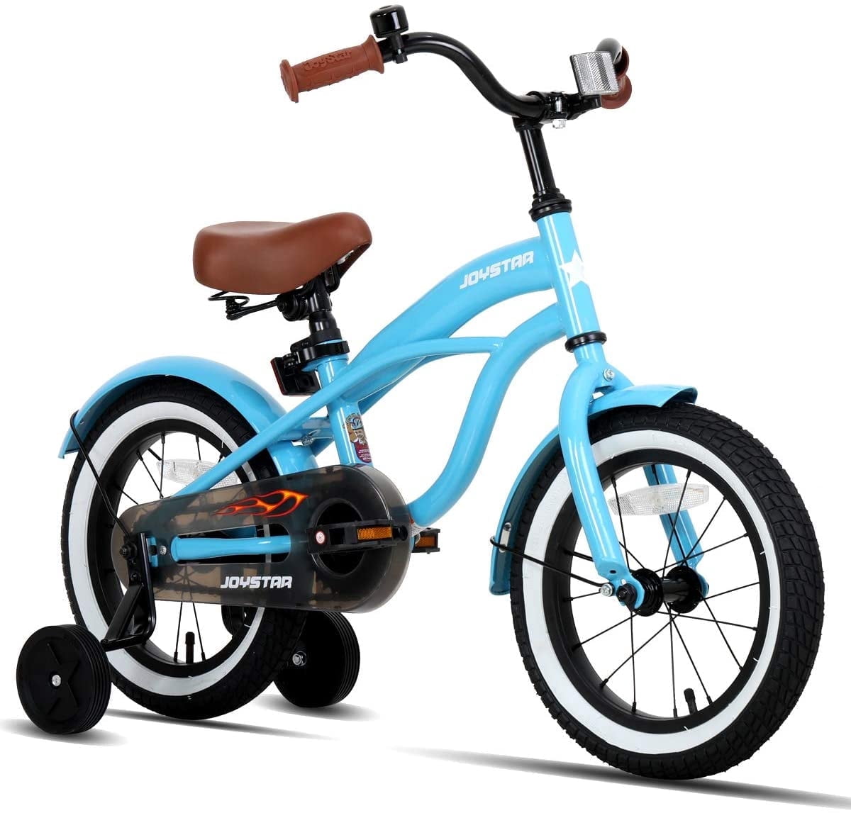 JOYSTAR 12" 14" 16" Kids Cruiser Bike for Ages 2-7 Years Old Girls & Boys, Kids Bike with Training Wheels, Cruiser Bicycles for Children, Blue