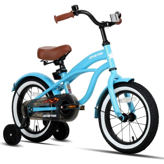 JOYSTAR 12" 14" 16" Kids Cruiser Bike for Ages 2-7 Years Old Girls & Boys, Kids Bike with Training Wheels, Cruiser Bicycles for Children, Blue