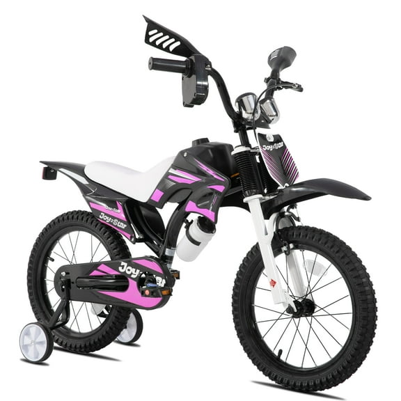 JOYSTAR Motocross Style Kids Bike for Boys Girls Ages 4-7 Years, 16 Inch Children Bicycles Pink