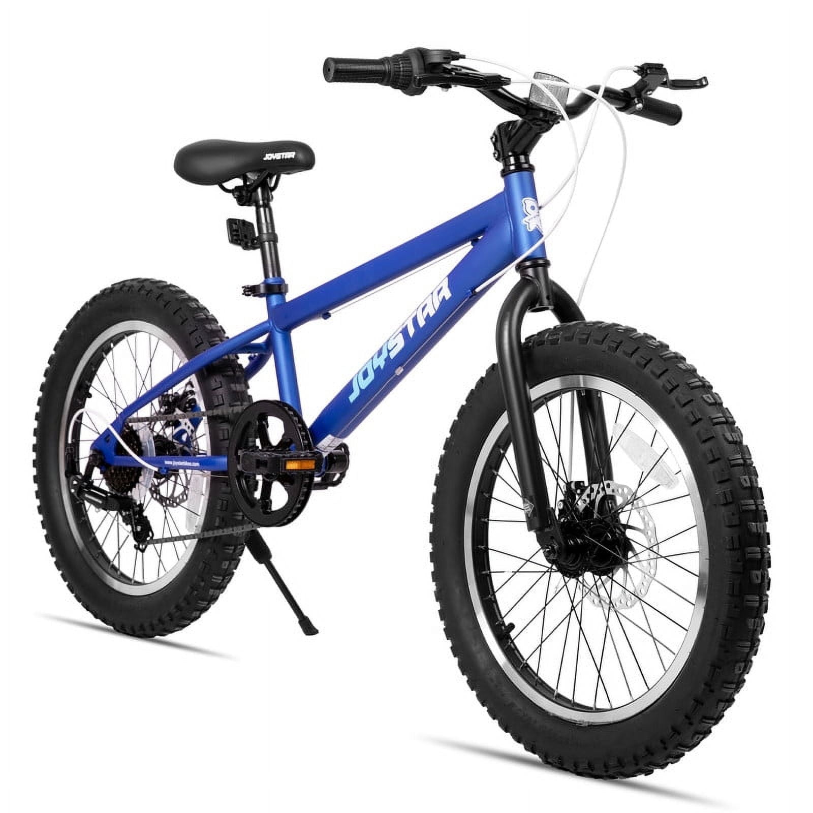 JOYSTAR 20 Inch Mountain Bike for Kids Ages 7-12 Year Old, 3-Inch Wide Knobby Tires, 7 Speed Shimano Drivetrain, Disc Brakes, Fat Tire Kids Bicycles for Boys Girls