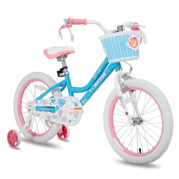 JOYSTAR Angel Girls Bike 18 Inch Kids Bike with Kickstand for 5-9 Years Old Girls,Toddler Bicycle,Blue
