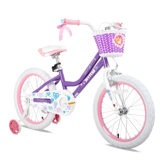 JOYSTAR Angel Girls Bike 18 Inch Kids Bike with Kickstand for 5-9 Years Old Girls,Toddler Bicycle,Purple