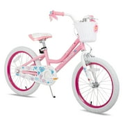 JOYSTAR Angel Girls Bike for Toddlers and Kids Ages 2-9 Years Old, 12 14 16 18 Inch Kids Bike with Training Wheels & Basket, 18 in Girl Bicycle with Handbrake & Kickstand