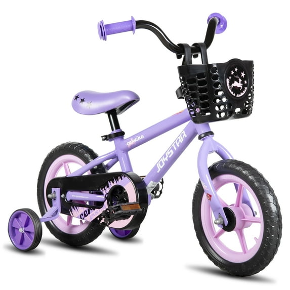 JOYSTAR Cervine 12 inch Kids Bike for Boys and Girls, Children Bicycle in Purple