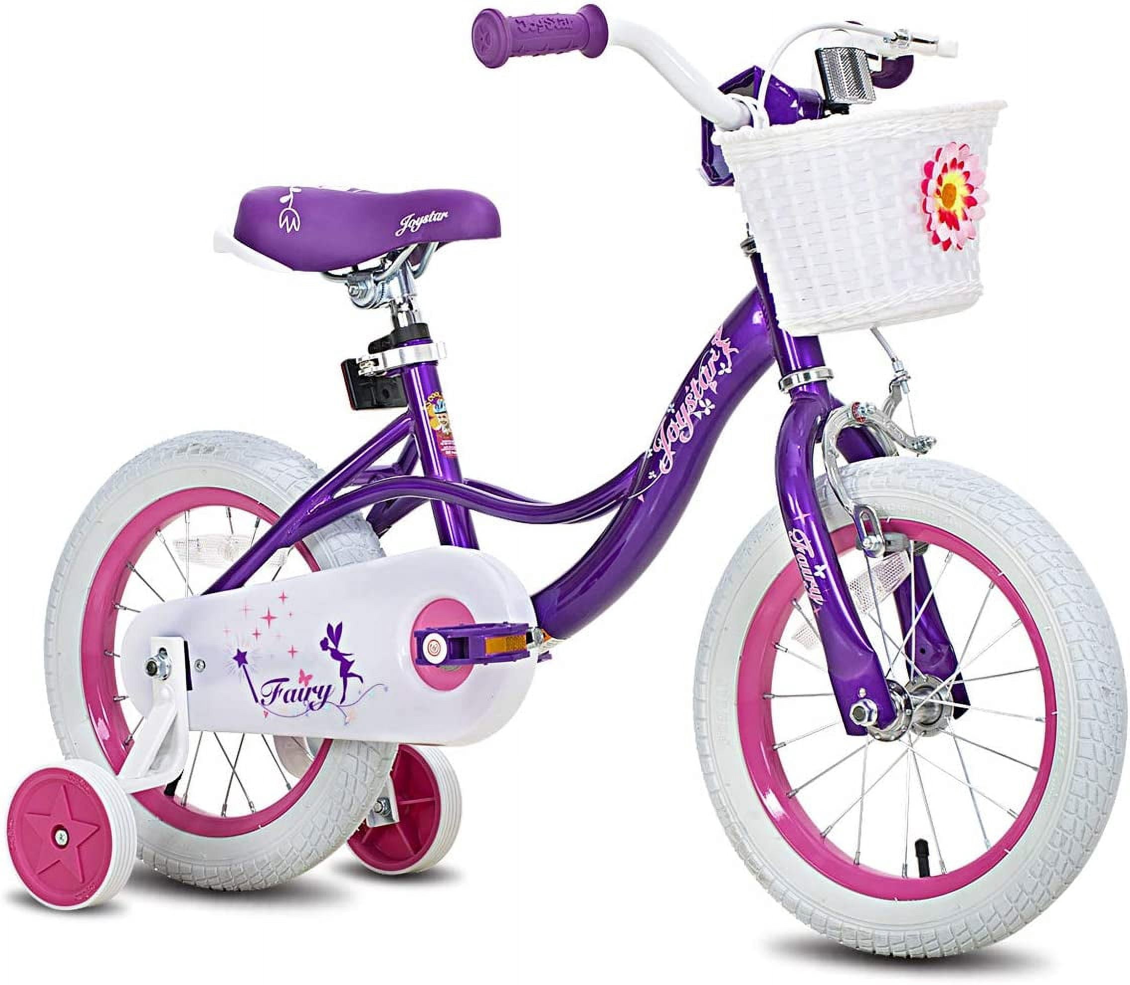 JOYSTAR Fairy Girls Bike for Toddlers and Kids Ages 5-9 Years Old Kids, 18 inch Wheels，Training Wheels Included,Purple Sansujyuku sansujyuku.com