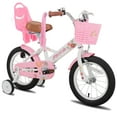 thumbnail image 1 of JOYSTAR Little Daisy 14 Inch Kids Bike for 3 4 5 Years Girls with Handbrake Children Princess Bicycle with Training Wheels Basket Streamer Toddler Cycle Bikes White, 1 of 9