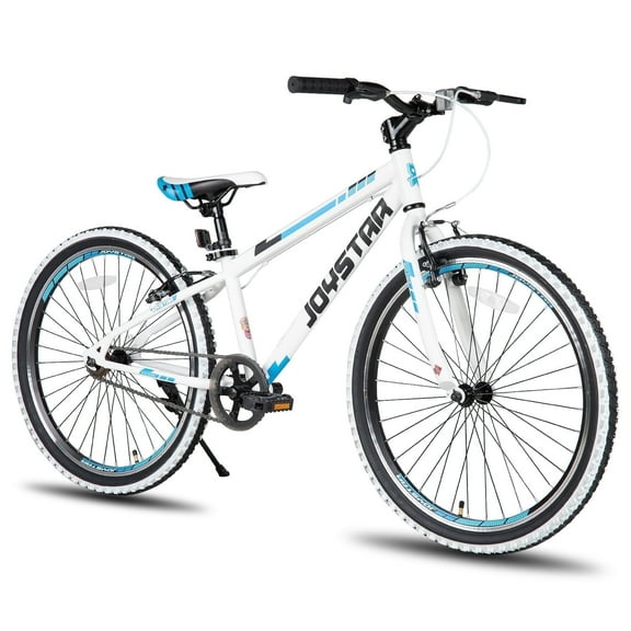 JOYSTAR Lubbock 20 24 Inch Kids Bike for Boys & Girls Ages 7-12 Years Hardtail Mountain Bike for Kids with 1-Speed/7-Speed Drivetrain, White Wall Knobby Tires, Kids' Bicycle