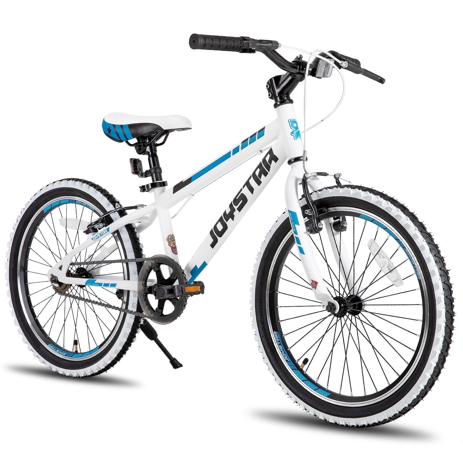 JOYSTAR Lubbock 20 24 Inch Kids Bike for Boys & Girls Ages 7-12 Years Hardtail Mountain Bike for Kids with 1-Speed/7-Speed Drivetrain, White Wall Knobby Tires, Kids' Bicycle