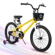 JOYSTAR Pluto Kids Bike with Training Wheels for 20 inch Bike, Orange