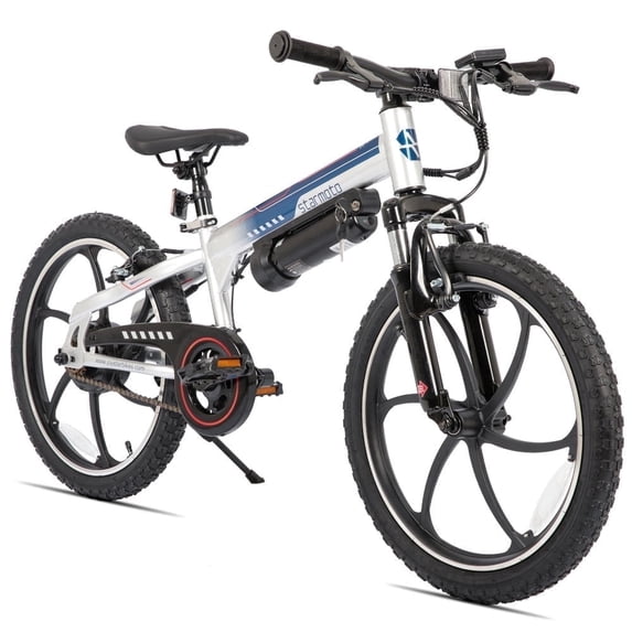 JOYSTAR Radspur Electric Bike 20" with 250W Brushless Motor, 15 Miles 15MPH Electric Mountain Bicycle with Removable Battery, White