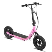 JOYSTAR Starmoto 12" Electric Scooter for Kids Ages 6-12, 250W 13.6Mph 8 Mile Range,Thumb Throttle for Easy Riding, All-Metal Body Supports 220 lbs   Pink