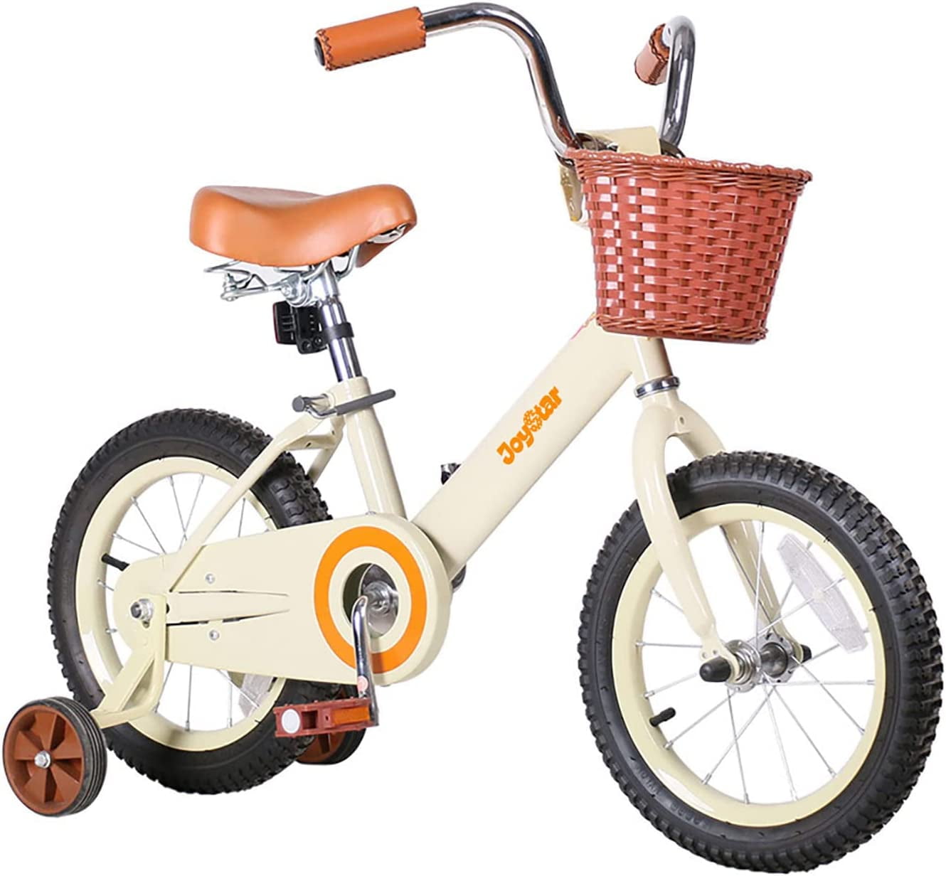 JOYSTAR Vintage 20 inch Kids Bike with Basket & Training Wheels for