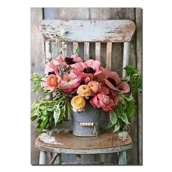 JOYSTRY 5D Diamond Painting Dots Kits for Adults Unisex, Full Drill Round Gem Art ( Flower 16x12in )