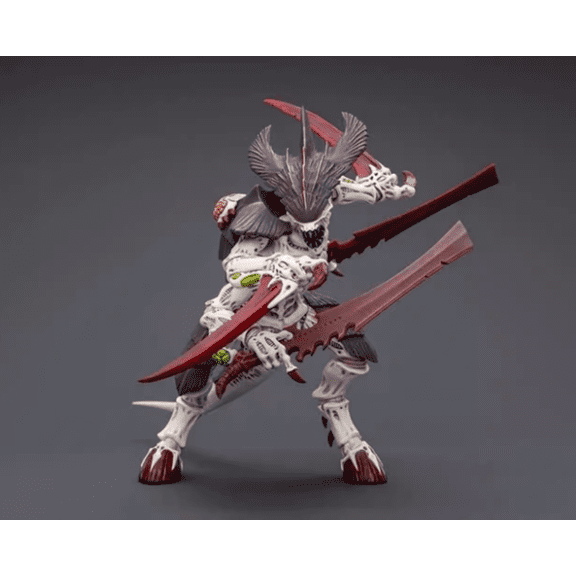 JOYTOY 1/18 Action Figure Warhammer 40,000 Tyranids Hive Fleet Leviathan Tyranid Warrior with Boneswords 5.6inch Movable Model Collectible Figurine