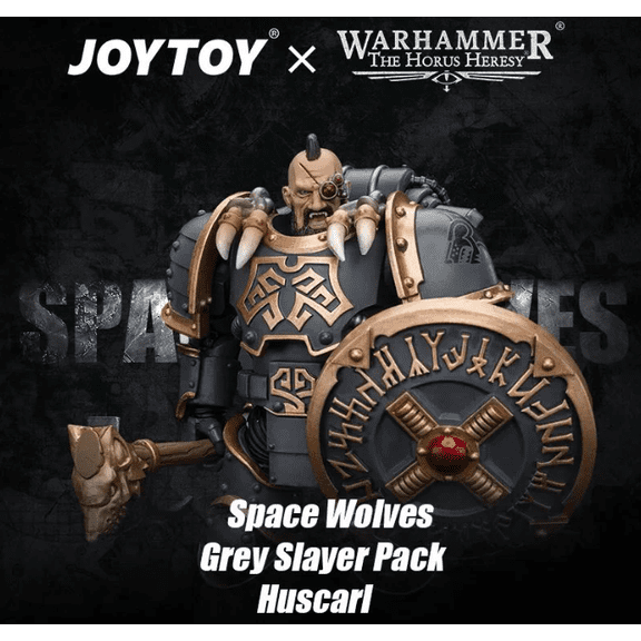 JOYTOY 1/18 Warhammer 30K Action Figure Space Wolves Grey Slayer Pack Huscarl Collection Model Birthday Gift
