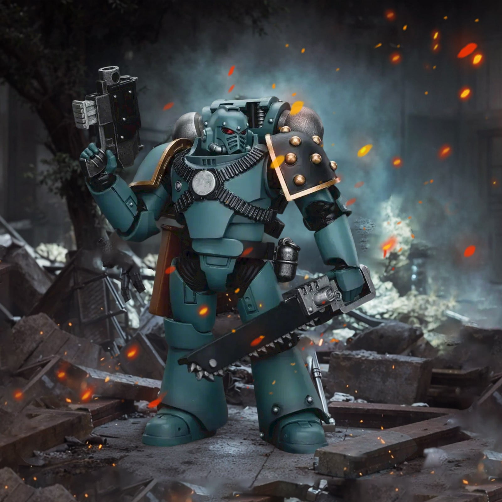 HiPlay JoyToy Warhammer The Horus Heresy Verzamelbare Figuur: Imperial Fists Rogal Dorn, Primarch Van De Vllth Legion 1:18 Schaal Actiefiguren JT8865