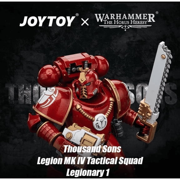 JOYTOY Action Figures Warhammer 40K 4.7inch Thousand Sons Legion MKIV Tactical Squad 1/18 Movable Model Collectible Figurine (Legionary 1)