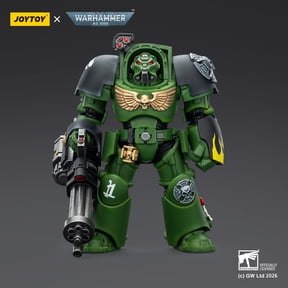 JOYTOY Action Figures Warhammer 40K Terminator Squad 1/18 Movable Model Collectible Figurine Ages 15+ (Salamanders Terminator 3 with Power Fist and Assault Cannon)