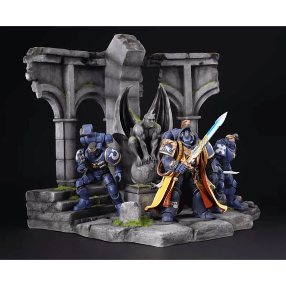 JOYTOY Official 1/12 Scale Warhammer 40k Necron Ruins Scenery Diorama Base Premium Display Stand for Collectible Figures (No Figure Included)