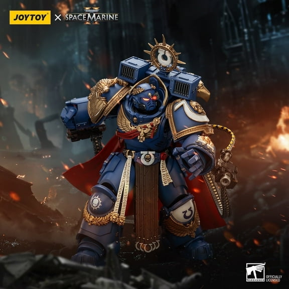 JOYTOY Warhammer 40,000 1/18 Action Figure-Ultramarines Marneus Calgar, Chapter Master with MKX Gravis Armour and Gauntlets of Ultramar-Collection Model Birthday Gifts