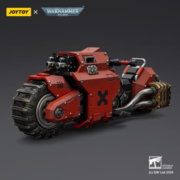 JOYTOY Warhammer 40,000 1/18 Action Figures Blood Angels Raider-pattern Combat Bike with twin-linked bolt rifles