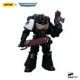thumbnail image 1 of JOYTOY Warhammer 40,000 Space Marines Black Templars Outriders Brother Valtus Collection Model, 1 of 6