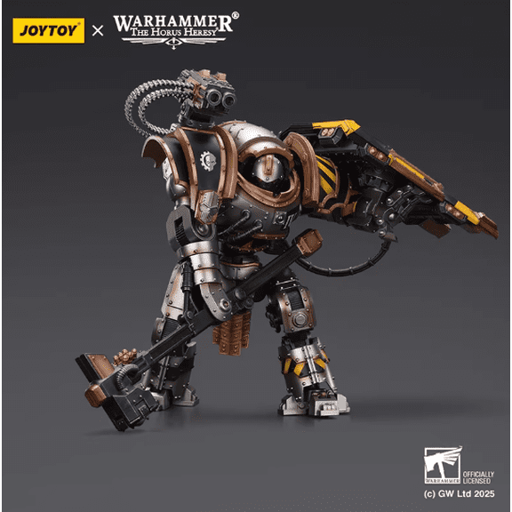 JOYTOY Warhammer 40K 1/18 Action Figures Iron Warriors Iron Circle Domitar-Ferrum Class Battle-Automata with Karceri Battle Shield and Graviton Crusher Collectible Model Birthday Gifts