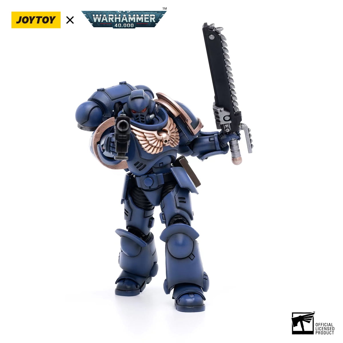 YIZRIO JoyToy Warhammer 40K Ultramarines Outrider - 1:18 Scale Motorcycle Action Figure & Vehicle Model