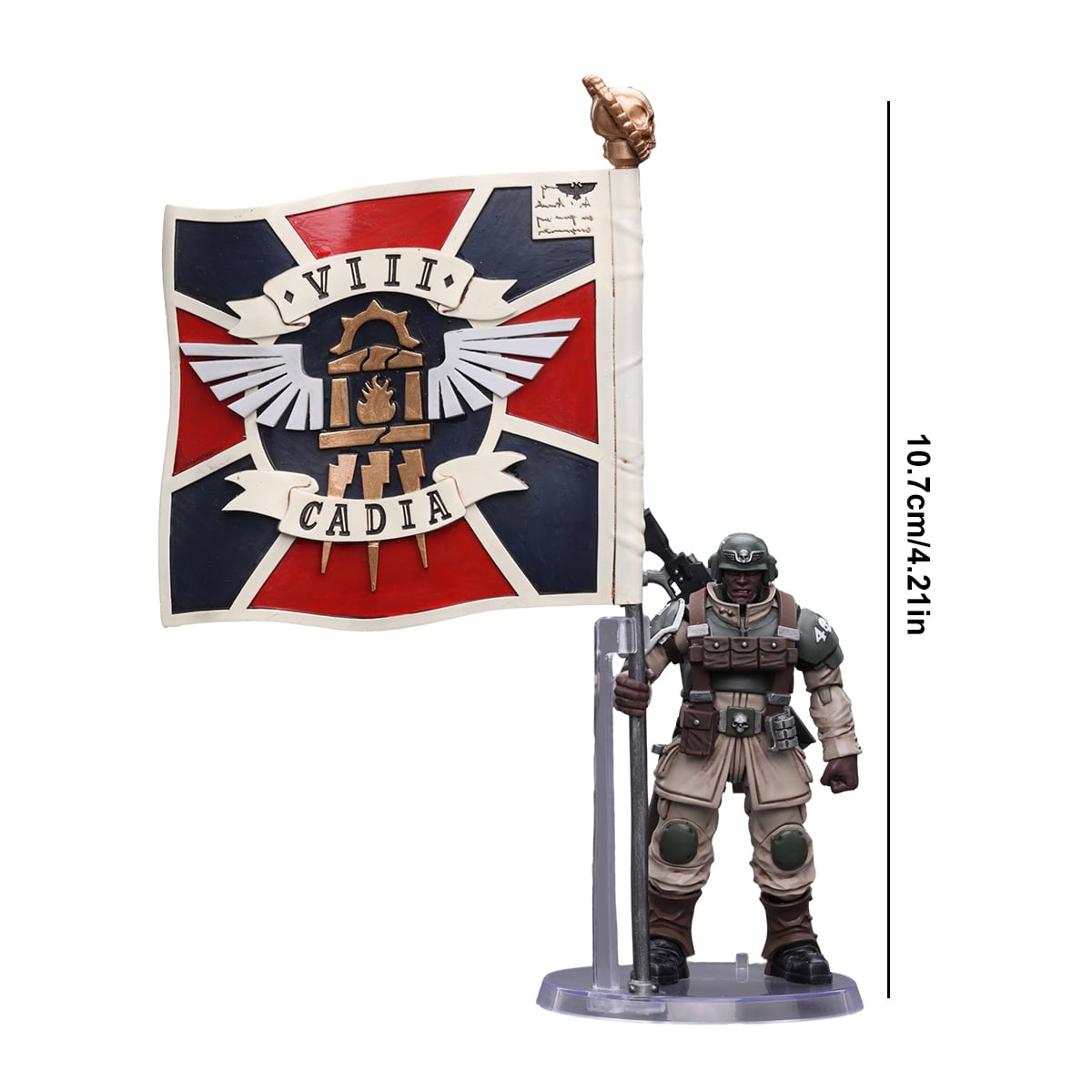 JOYTOY Warhammer 40K Astra Militarum Cadian Command Squad Veteran with ...
