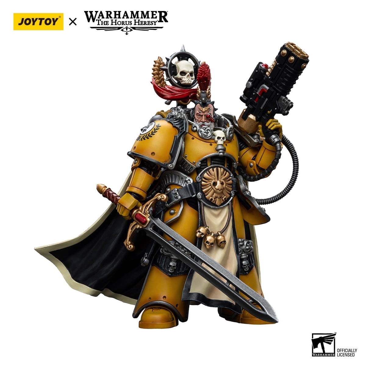 JOYTOY Warhammer 40K Imperial Fists Legion Praetor with Power Sword Collection Model