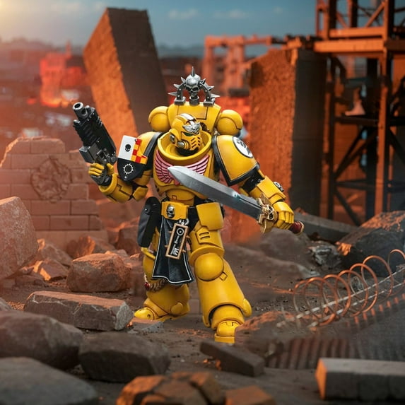 JOYTOY Warhammer 40k Imperial Fists, Imperial Fists Intercessors 1/18 Action Figure, Dedicated to You Who Love Collecting