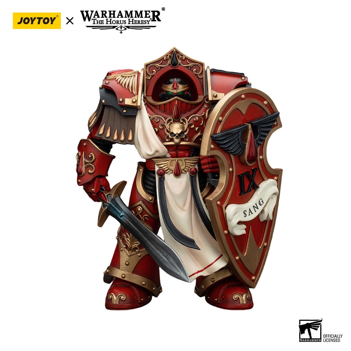 JOYTOY Warhammer 30k Blood Angels Crimson Paladins - Set 5 Action Figure 1/18 Da Collezione, Modelli Dipinti Effetto Usura - 4