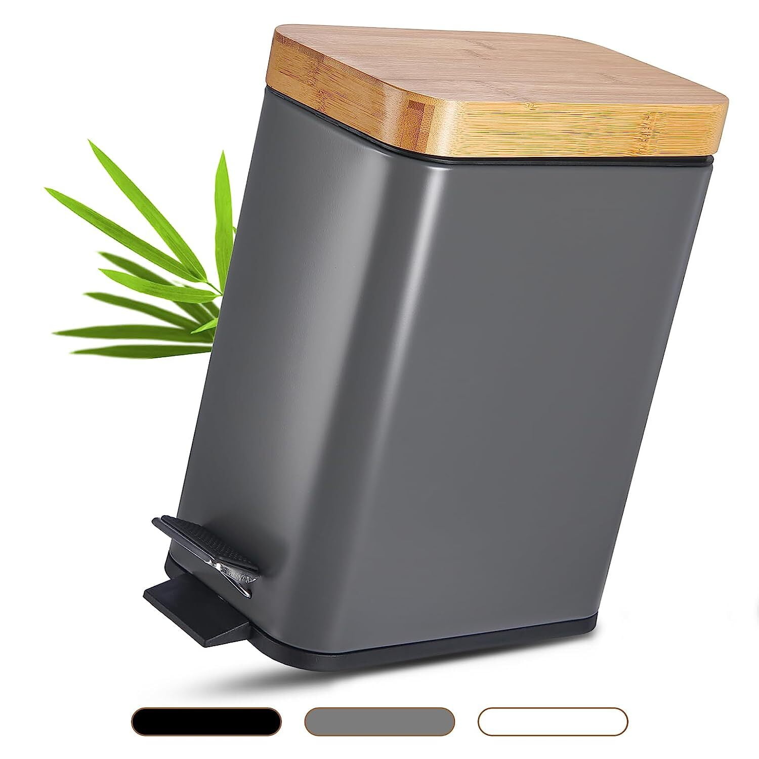 JOYTUTUS 5L Trash Can,Step on Kitchens and Bedrooms Trash Can With With