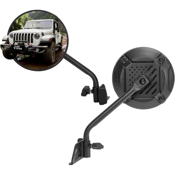 JOYTUTUS Doors Off Mirrors Compatible with 2018-2026 Wrangler JL & 2020-2026 Gladiator JT, Door Hinge Side 6 Inch Mirror
