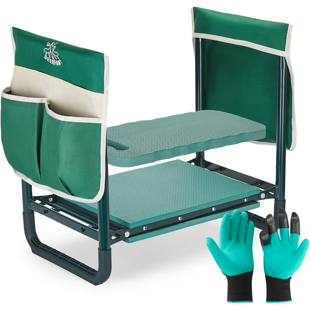 JOYTUTUS Foldable Garden Kneeler Seat Heavy Duty Durable Garden Stool