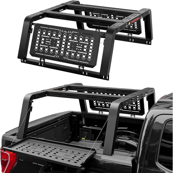 JOYTUTUS Full Size Truck Bed Rack, Overland Bed Racks for Trucks Compatible with F150 F250 F350 Silverado Sierra Ram 24.6 Inch