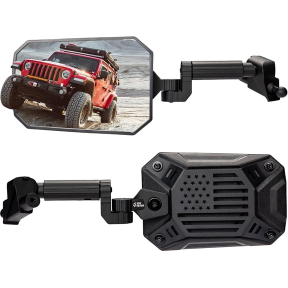 JOYTUTUS Mirrors Doors Off Compatible with 2018-2023 Wrangler JL/JLU & Gladiator JT, JL Side Mirrors with Ball Adapter, Wider View