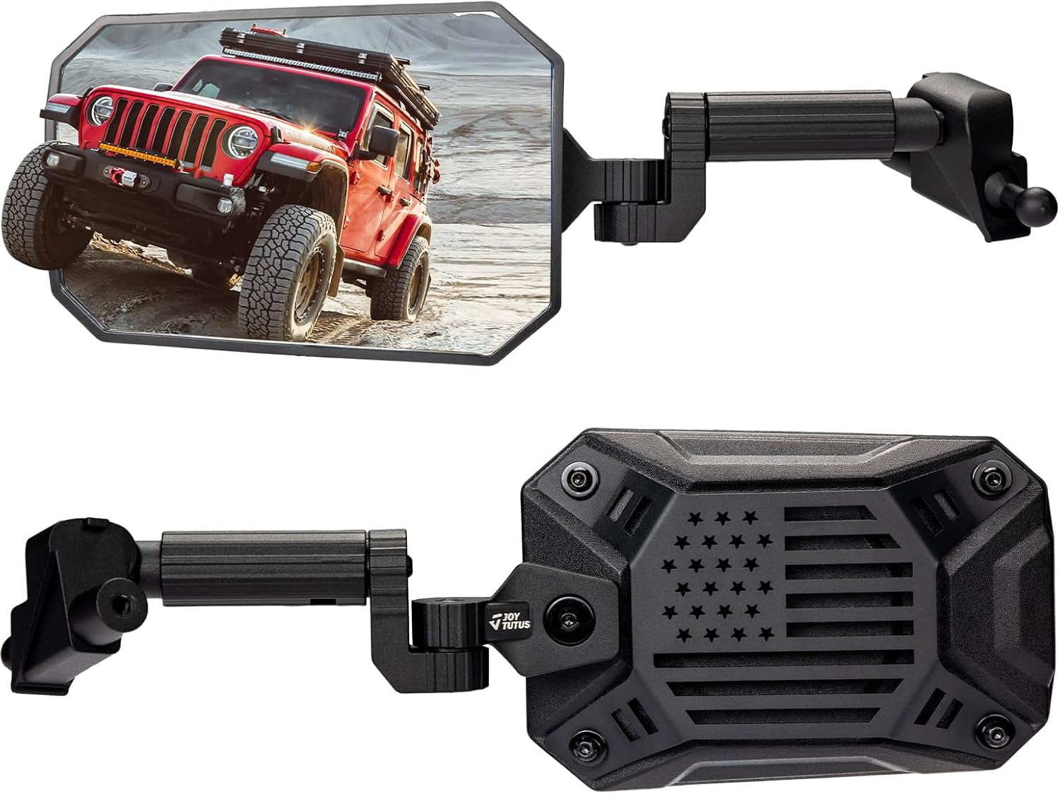 JOYTUTUS Mirrors Doors Off Compatible with 2018-2023 Wrangler JL/JLU & Gladiator JT, JL Side Mirrors with Ball Adapter, Wider View