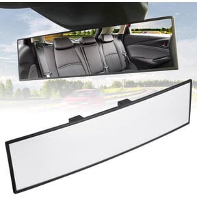 JOYTUTUS Rear View Wide Angle Mirror ,Clip-on Universal 11.81 Inch Panoramic Convex Interior for Car SUV Trucks (Clear)